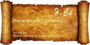 Harangozó Csaba névjegykártya