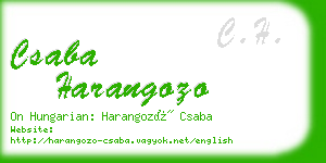 csaba harangozo business card